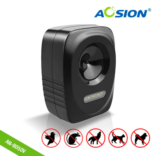 JMT-086986 Solar-Powered Ultrasonic Animal Repeller with Laser for Effective Pest Control