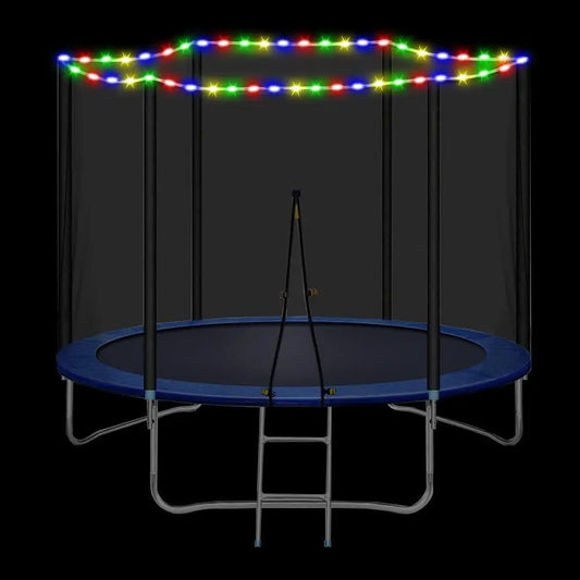 JMT-385290 Outdoor Round Jump Trampoline with Water Sprinkler and Safety Net, Available in Sizes 6FT to 16FT