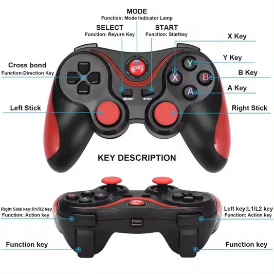 JMT-805002 X3 Wireless Gamepad with Smartphone Holder for Mobile Gaming