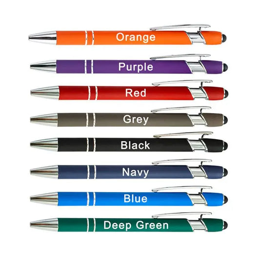 JMT-314506 Custom Multi-Coloured Metal Ballpoint Pen with Stylus for Office and School Use