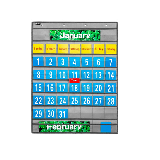 JMT-198922 Monthly Classroom Calendar Pocket Chart Kit for Educational Use