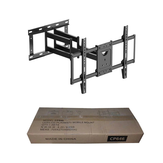 JMT-761354 Universal Full Motion TV Wall Mount Bracket for 32-98 Inch Screen, Adjustable Tilt and Swivel, VESA 600x400mm, Heavy Duty Design