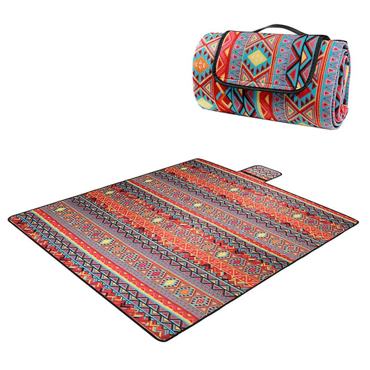 JMT-489162 Bohemian Style Waterproof Foldable Outdoor Camping and Picnic Mat Beach Blanket