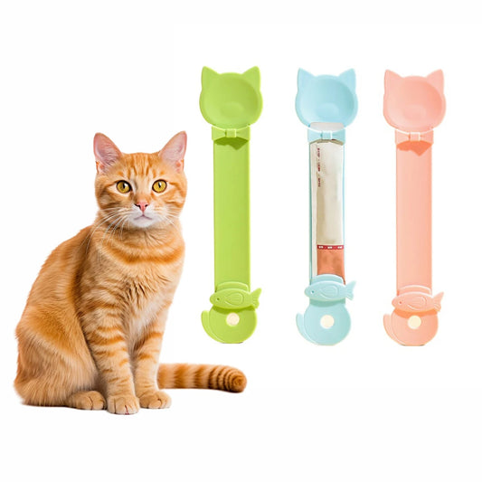 JMT-487946 Cat Treat Dispenser Squeeze Spoon for Liquid Snacks