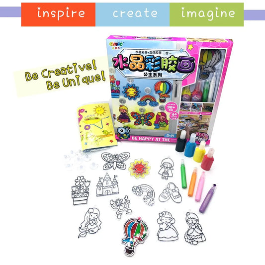 JMT-924746 Create Decorative Window Art with Suncatcher Refills and 8 Vibrant Paints