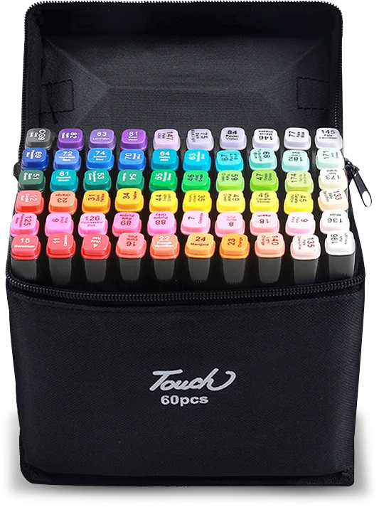 JMT-908938 Dual Brush Art Markers Set for Manga Sketching and Drawing