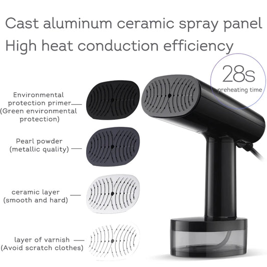 JMT-269258 Portable 1500W Clothes Steamer with 370ml Capacity and External Water Bottle