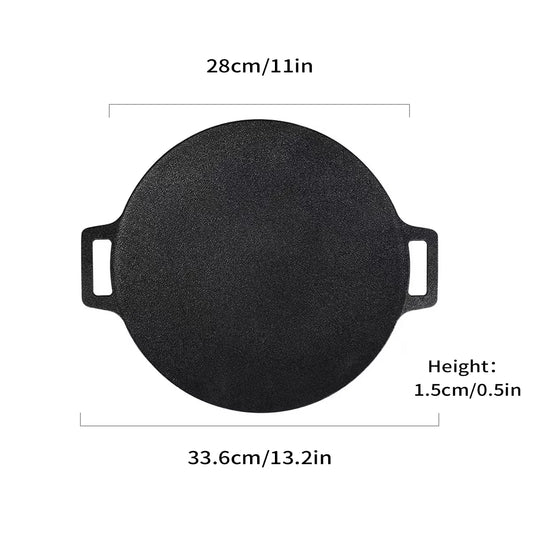 JMT-613322 Smokeless Indoor and Outdoor Metal BBQ Grill Pan with Heat-Resistant Griddle for Roasting and Frying