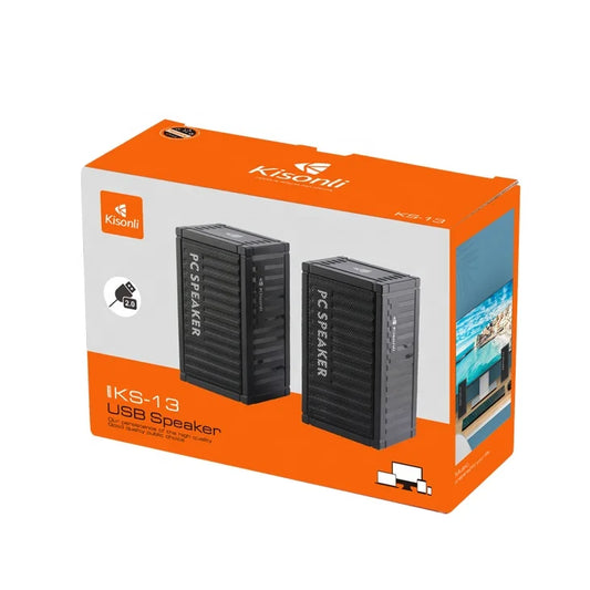 JMT-675530 Compact 6W Portable USB Speaker - Wireless Music Player with AUX for Outdoor and Desktop Use