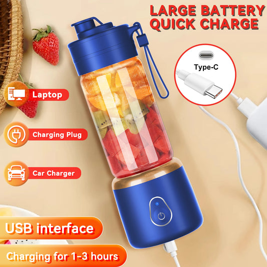 JMT-022922 Portable Wireless USB Rechargeable Mini Handheld Orange Juice Extractor and Blender