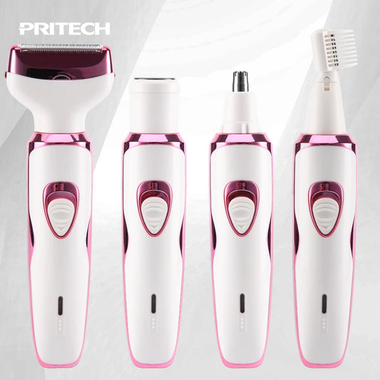 JMT-748106 4-in-1 Rechargeable Cordless Women's Body Hair Shaver and Bikini Trimmer