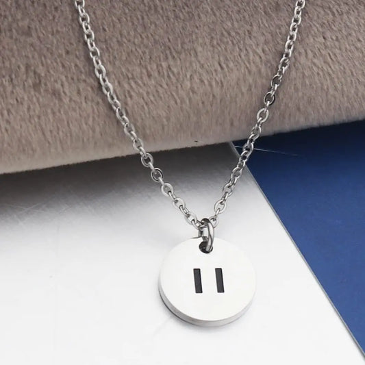 JMT-389386 Silver Engraved Disc Coin Round Pendant Necklace Women Mother Custom Blank 925 Sterling Silver Laser Engrave Jewelry