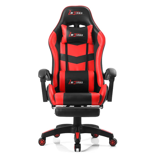 JMT-453002 Ergonomic Purple and Black Gaming Chair with Footrest, Leather Finish, Customisable Design