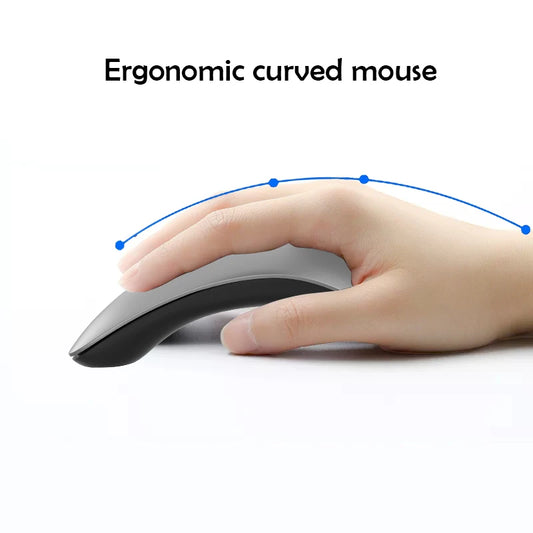 JMT-382474 Silent Clicks Wireless Mouse, Ergonomic 2.4 GHz Portable Design for PC, Laptop, and Smartphone