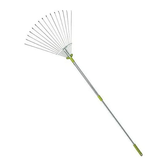 JMT-246282 Folding Metal Leaf and Roof Rake for Effective Lawn and Garden Maintenance