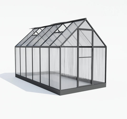 JMT-304906 Sustainable Multi-Span Greenhouse with Polycarbonate Panels for Outdoor Flower Cultivation