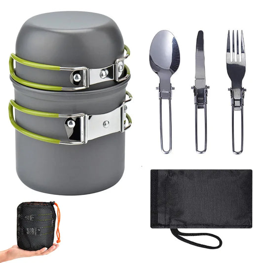 JMT-678858 Ultralight Compact Outdoor Cooking Mess Kit for Camping and Picnics