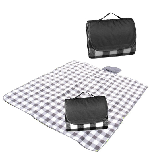 JMT-190794 Large Waterproof Picnic Mat - Thick, Roll-Up, Padded Outdoor Blanket for Beach and Outdoor Use