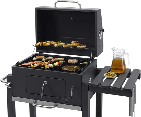 JMT-348874 Outdoor Charcoal Barbecue Grill with Smoker, Perfect for Cooking and Entertaining