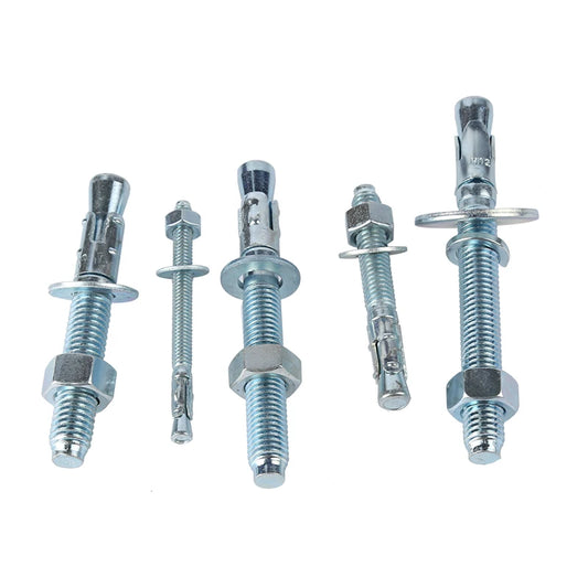 JMT-031882 Durable Carbon Steel Zinc Plated Wedge Anchor Bolt with Nut for Secure Fixing