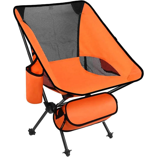 JMT-488138 Portable 7075 Aluminum Folding Moon Chair for Outdoor Activities, Includes Carry Bag