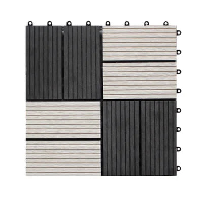 JMT-435978 Waterproof Wood Plastic Composite DIY Decking Tiles - Non-slip Outdoor Flooring Solution
