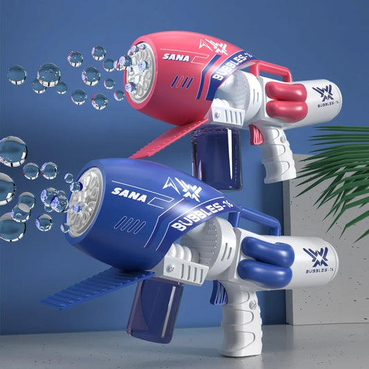 JMT-482442 Unisex Automatic Electric Bubble Gun Toy with Multiple Bubble Styles for Summer Outdoor Fun