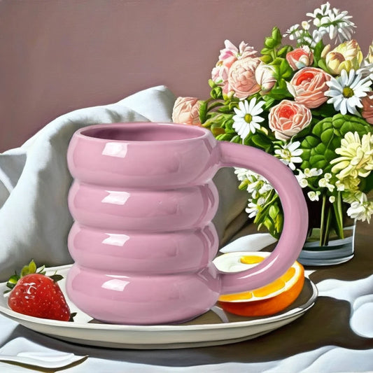 JMT-749962 Modern Ceramic Latte Mug with Donut Design - Ideal Gift for Couples