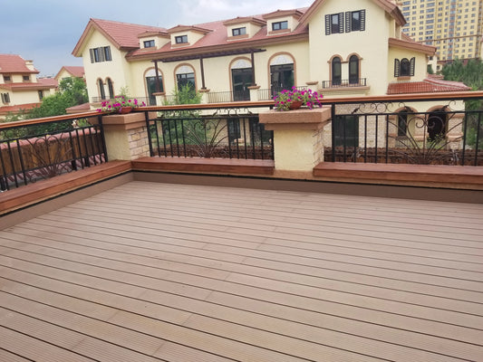 JMT-026954 Durable Composite Wood Plastic Decking for Garden and Courtyard Flooring in Various Colours