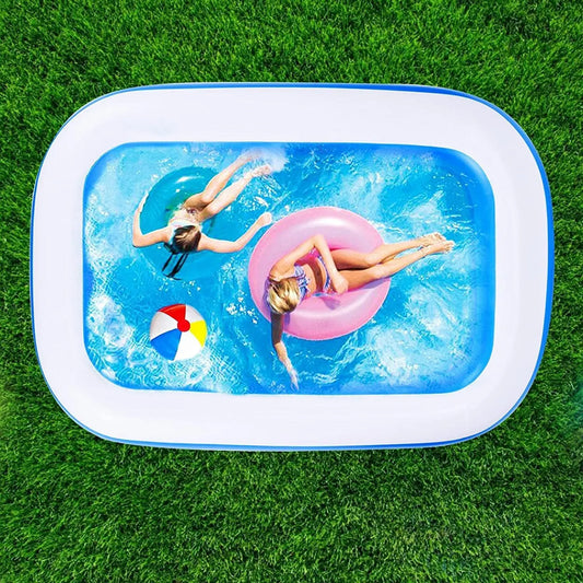 JMT-666634 Inflatable Foldable Square Pool for Kids - Available in 7FT, 8FT, 10FT Sizes - Ideal for Outdoor Water Play