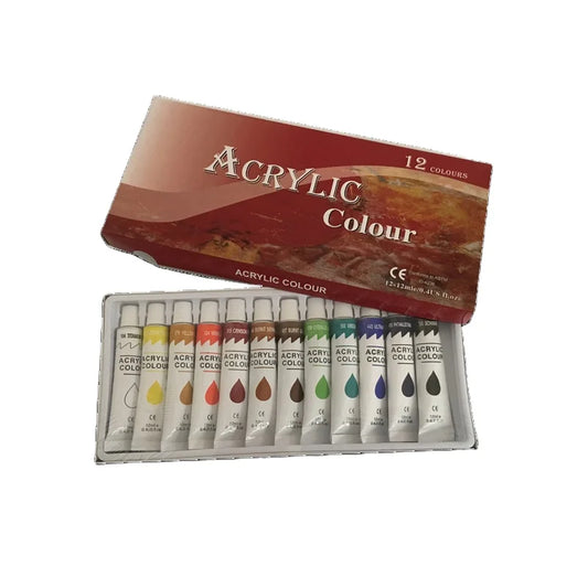 JMT-678410 Acrylic Paint Set for Kids - 24 Colours, 30mL Each, Ideal for Canvas and Paper