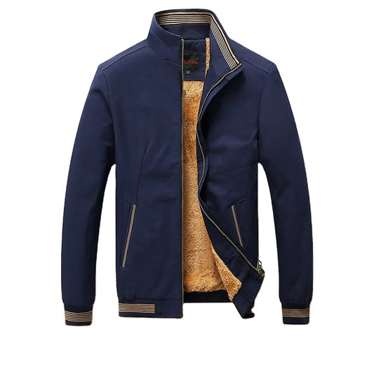JMT-497546 Mens Winter Iacket Coat Velvet Thickened Cold Resistant Warm Windproof Waterproof Plush Standing Collar Men's Coats