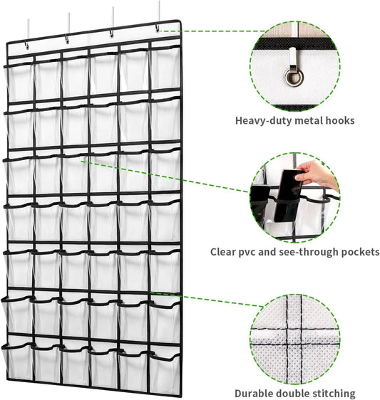 JMT-280906 42-Pocket Classroom Organiser for Phones and Calculators - Clear Display Chart