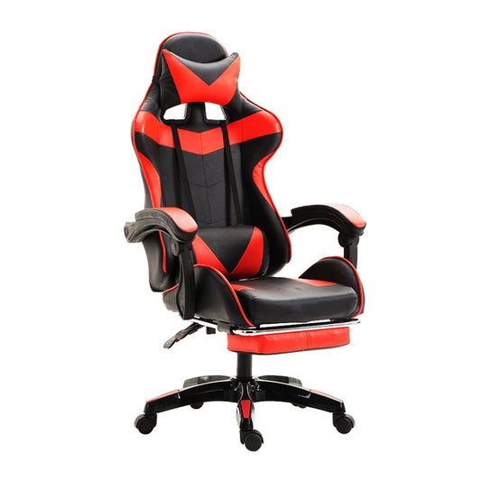 JMT-780682 Adjustable Gaming Chair in PU Leather with Nylon Base - Pink Racing Style Design