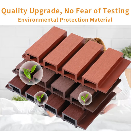 JMT-233098 Outdoor WPC Fluted Wall Cladding Panel for Wood House Exterior Siding