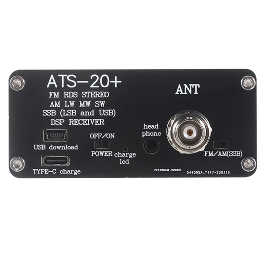 JMT-079306 ATS-20 ATS-20+ Plus ATS20 V2 SI4732 DSP SDR Radio Receiver for FM, AM (MW/SW) and SSB (LSB/USB)