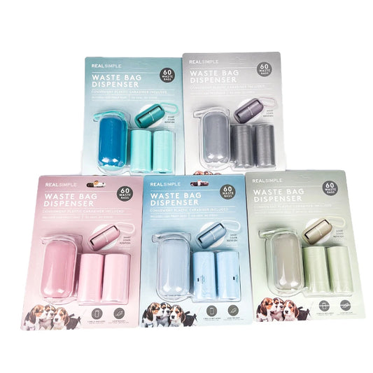 JMT-152522 Biodegradable Dog Poop Waste Bags with Holder Dispenser in Assorted Colors