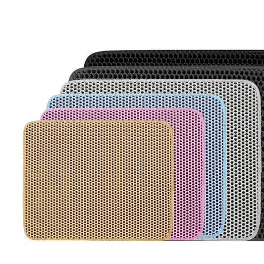 JMT-619018 Honeycomb Double Layer Cat Litter Trapping Mat for Effective Scatter Control and Waste Reduction