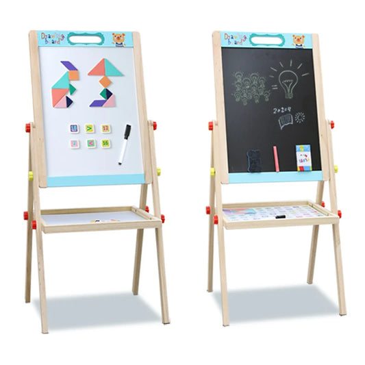 JMT-614026 Children's Wooden Drawing Easel and Writing Board for Ages 3-6