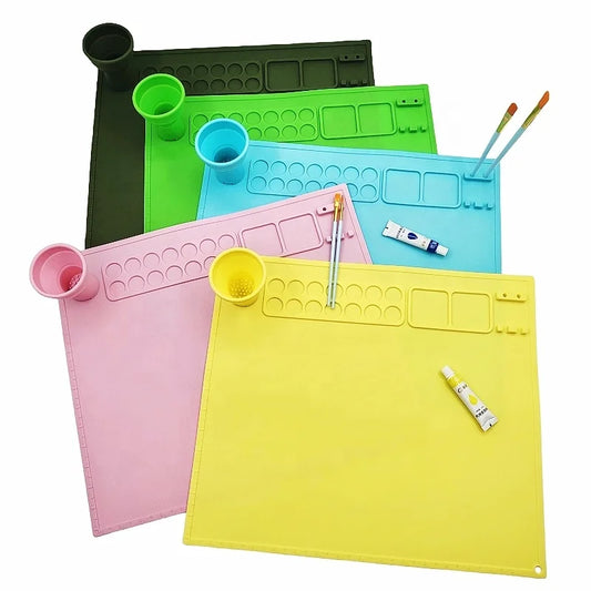 JMT-186890 Waterproof Silicone Drawing Mat for Kids - Foldable DIY Art Mat with Cup