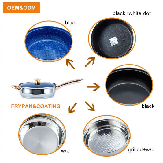 JMT-755018 12-Piece Non-Stick Aluminium Cookware Set with Stainless Steel Utensils