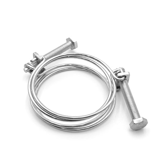 JMT-688394 Heavy Duty Double Wire Hose Clamp - Stainless Steel 304/316 Hexagon Bolt