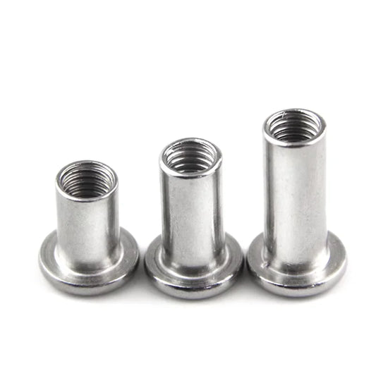 JMT-376522 Stainless Steel Hex Fasteners - Flat Head Socket Head Nuts with Barrel Connectors