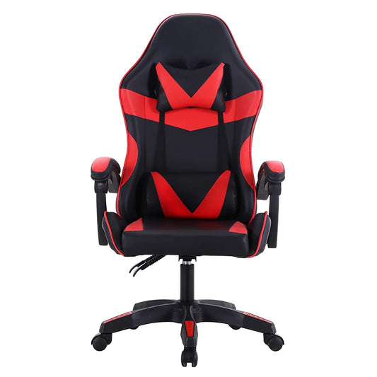 JMT-813450 Ergonomic White and Pink Gaming Chair with RGB Lighting and High-Quality Leather Finish