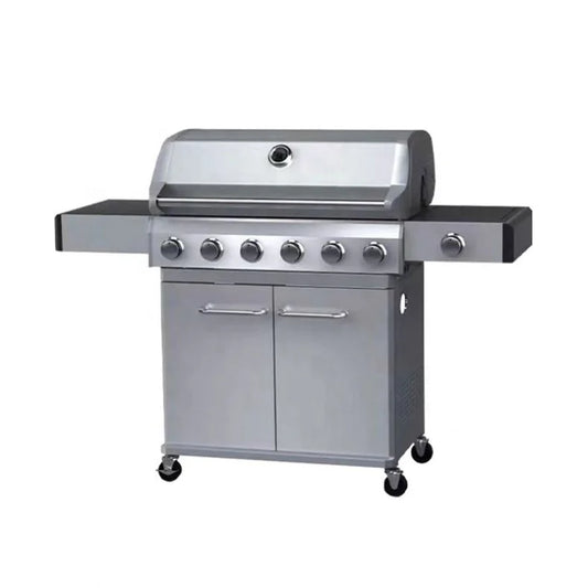 JMT-712778 Stainless Steel 6-Burner Gas BBQ Grill with Removable Tabletop