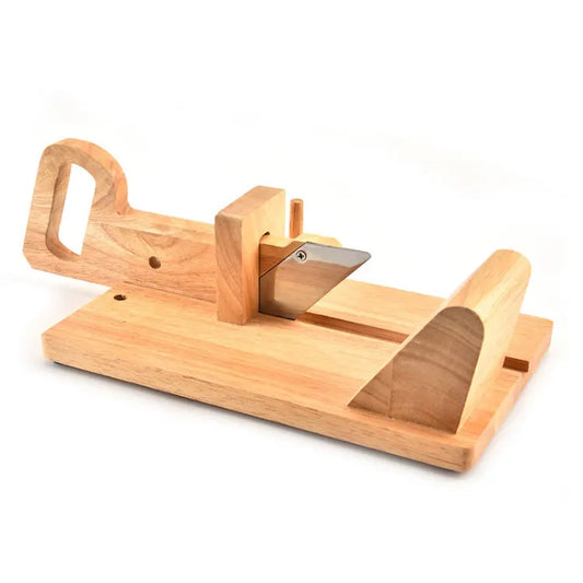 JMT-547210 Wooden Rectangle Salami Slicer for Hassle-Free Cutting of Ham, Hard Cheese, and Vegetables