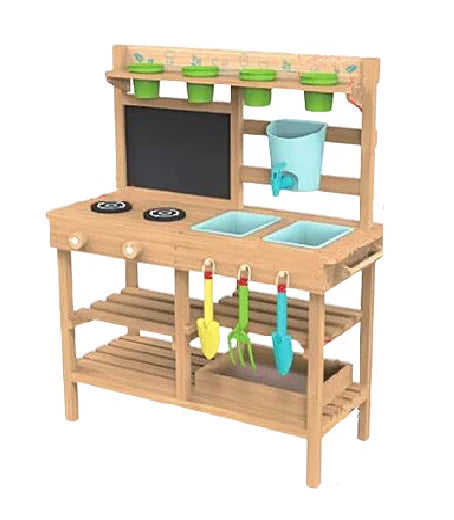 JMT-630474 Outdoor Wooden Mud Kitchen Play Set for Kids - 2024 Design