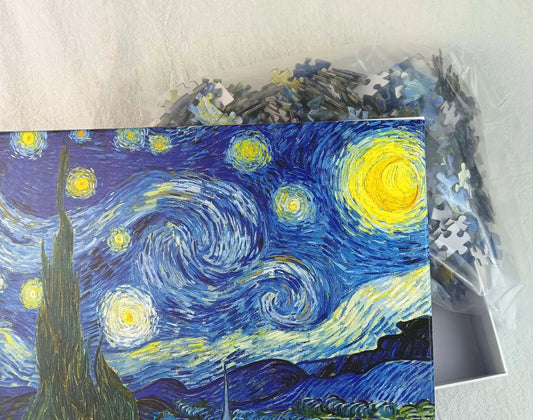 JMT-129738 Small 1000 Piece Starry Night Cardboard Jigsaw Puzzle for Adults and Kids