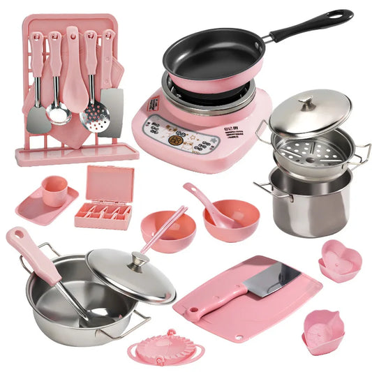 JMT-977930 Mini Kitchenware Cooking Set for Kids - Realistic Pretend Play Kitchen Toys