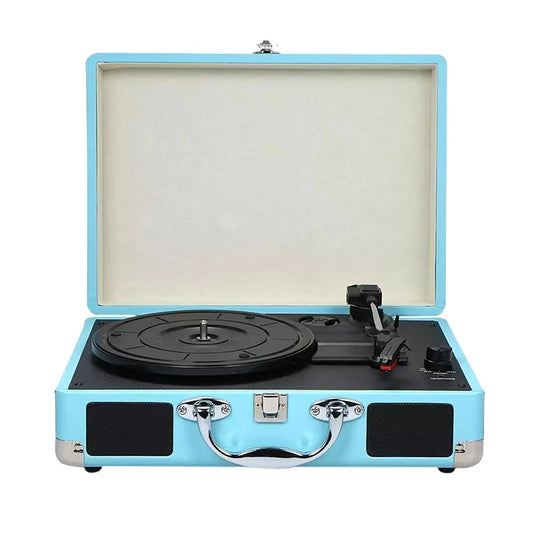 JMT-816650 Portable Retro Vinyl LP Turntable Suitcase with Cassette Player
